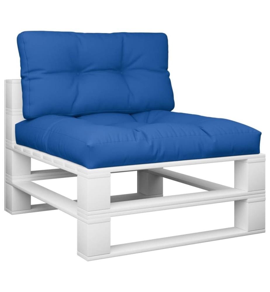Coussins de palette lot de 2 bleu royal tissu