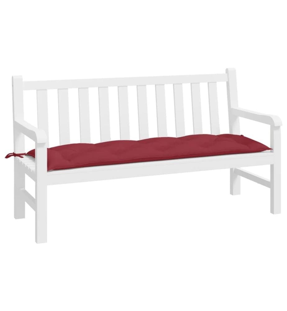 Gartenbank-Auflage Weinrot 150x50x7 cm Oxford-Gewebe