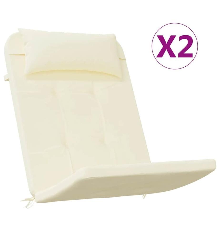 Adirondack-Auflagen 2 Stk. Creme Oxford-Gewebe