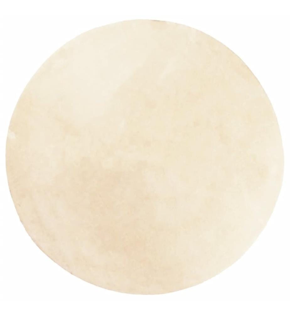 Tapis à poils courts doux et lavable crème Ø 80 cm