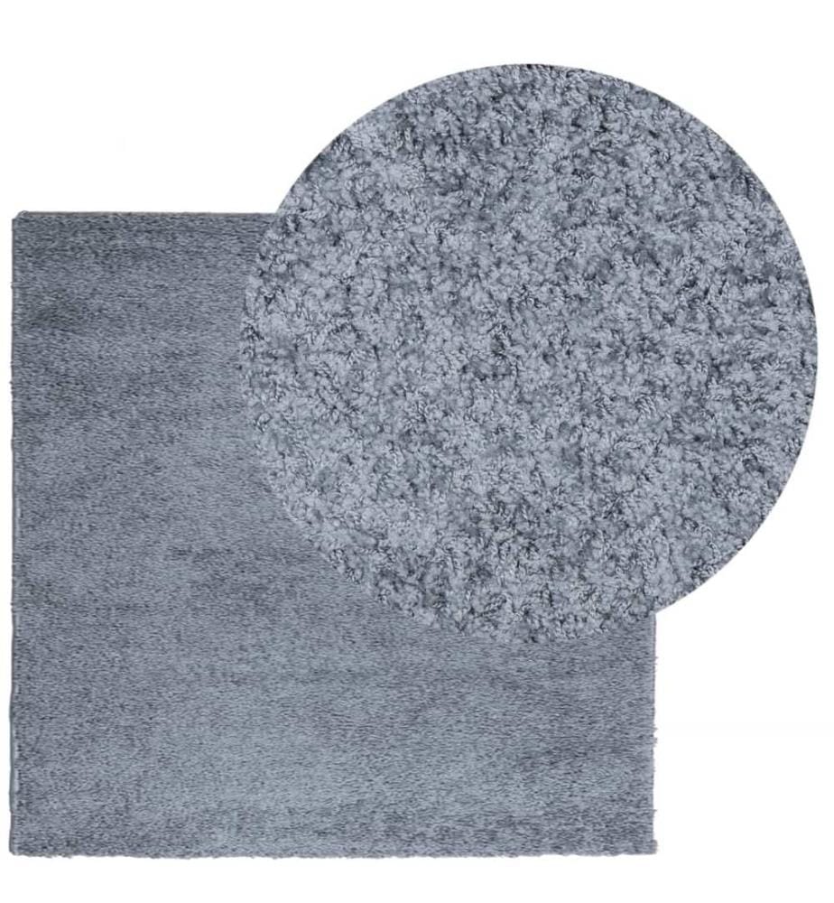 Teppich Shaggy Hochflor Modern Blau 120x120 cm