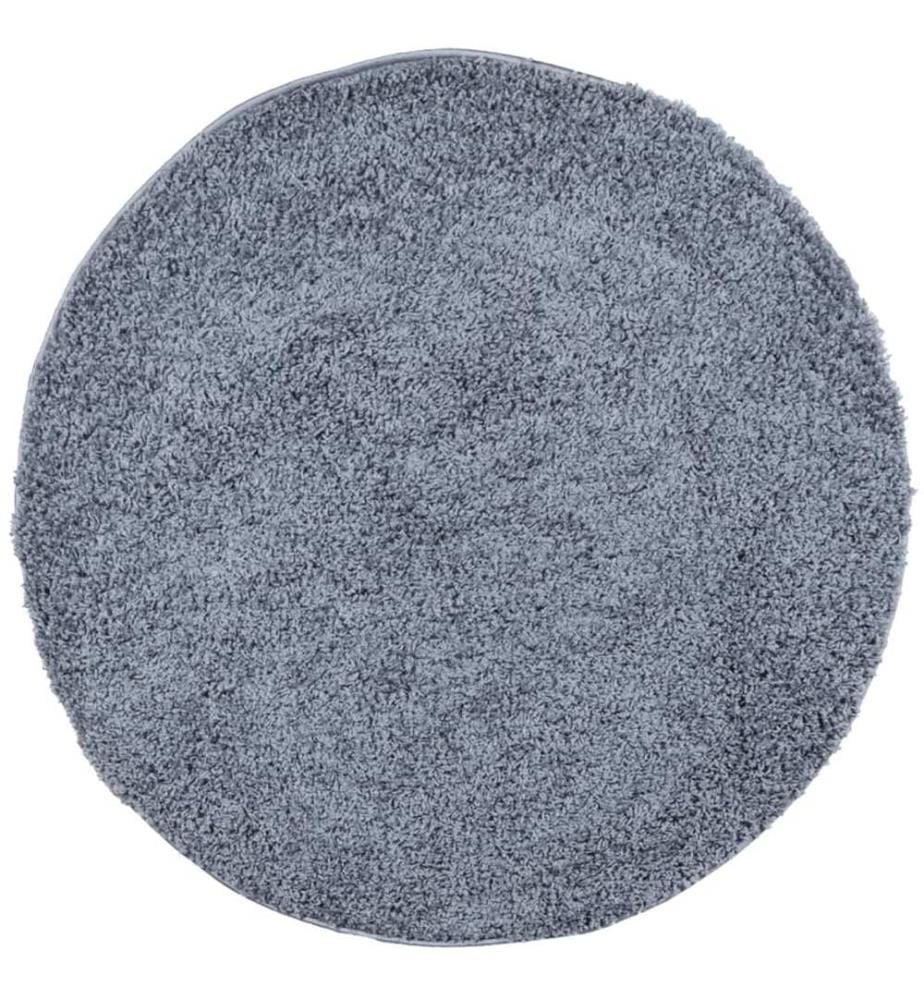 Teppich Shaggy Hochflor Modern Blau Ø 100 cm