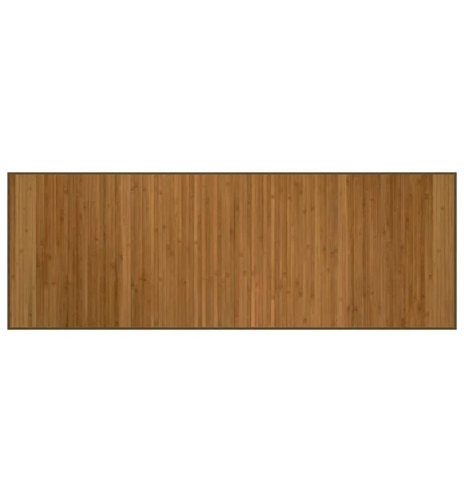 Tapis rectangulaire marron 70x200 cm bambou
