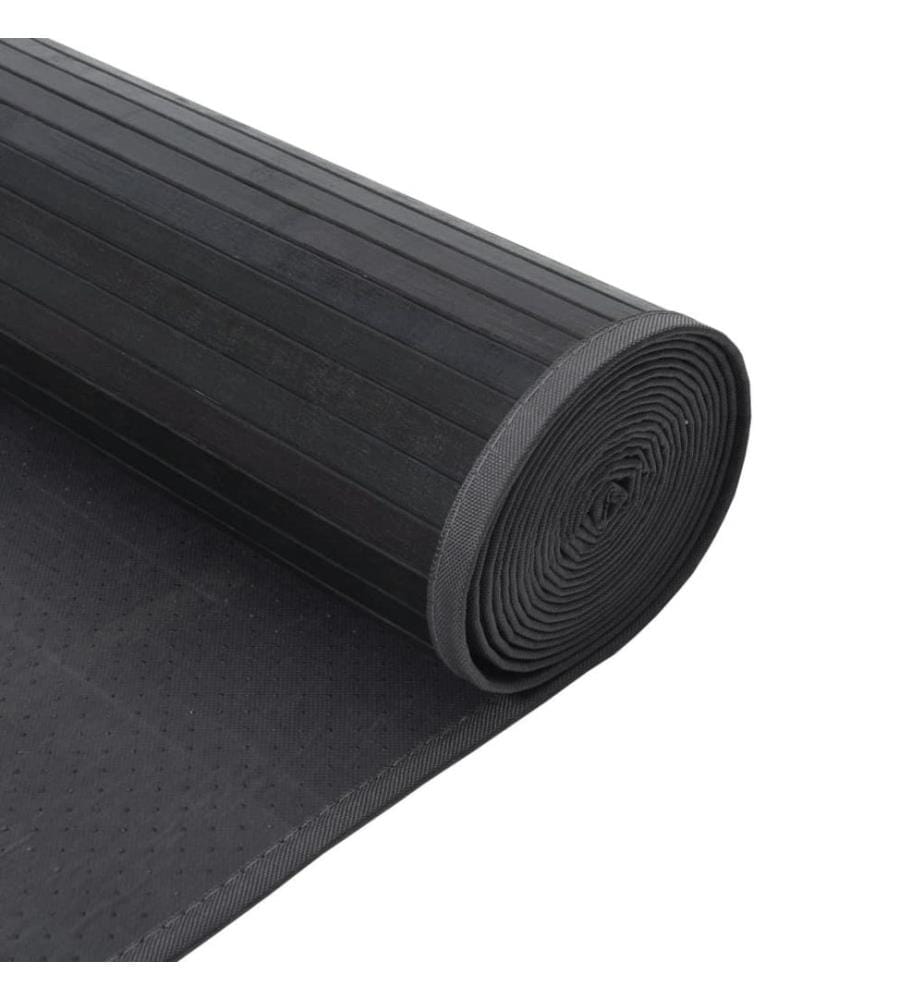 Tapis rectangulaire gris 70x400 cm bambou