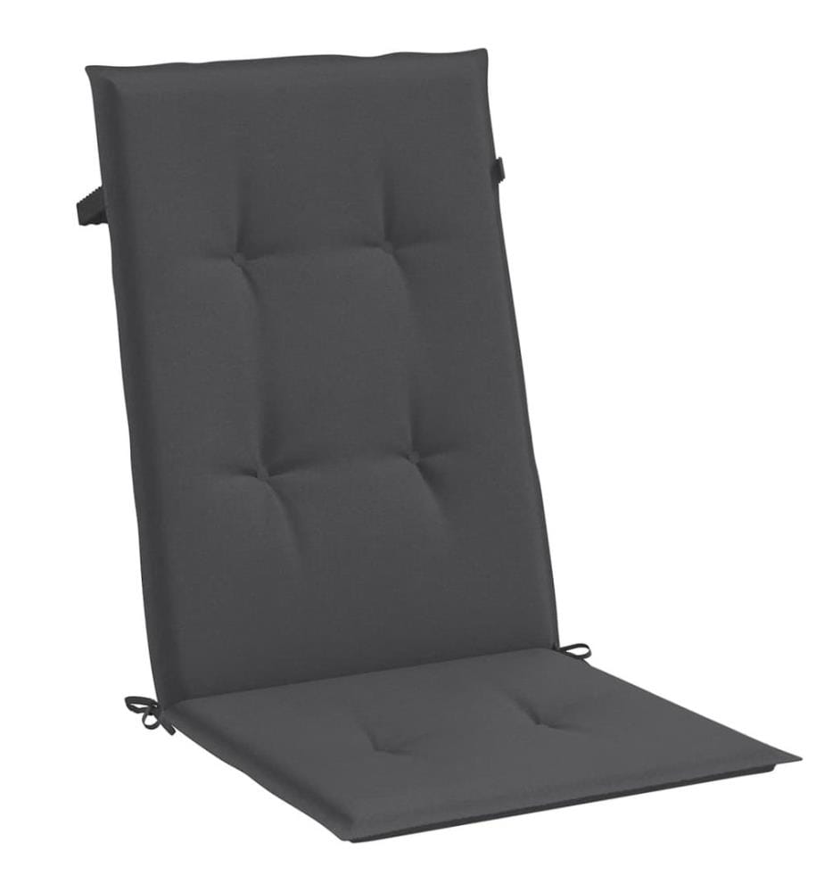 Coussins de chaise à dossier haut lot de 4 anthracite mélangé