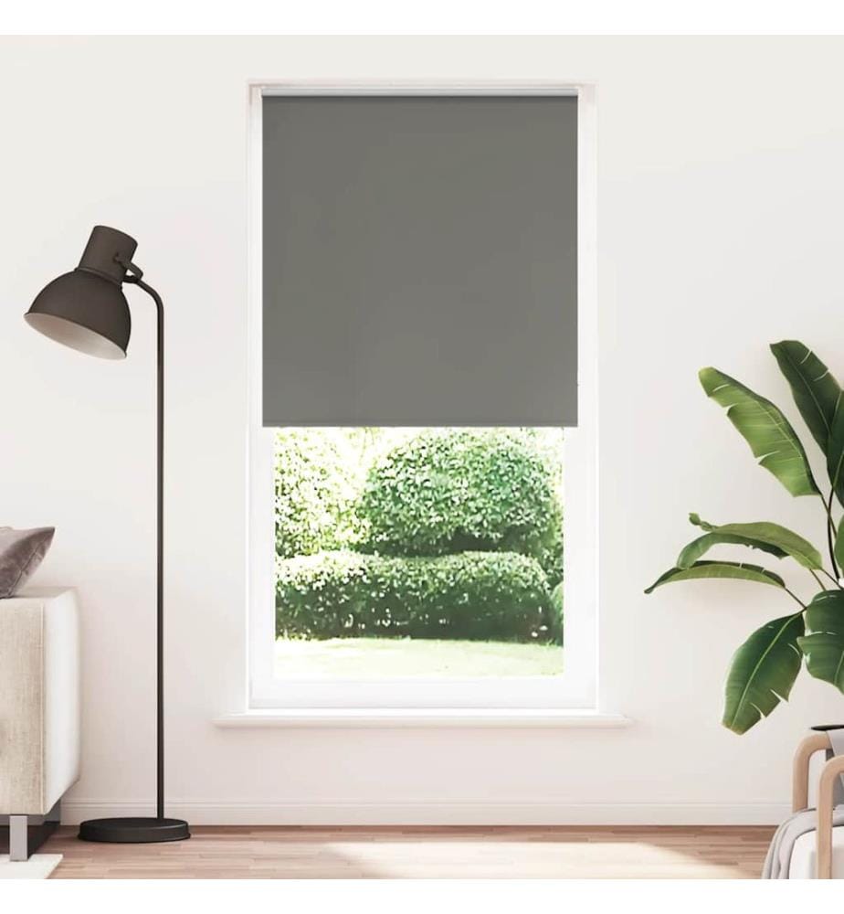 Verdunkelungsrollo Grau 95x230 cm Stoffbreite 90,7 cm Polyester