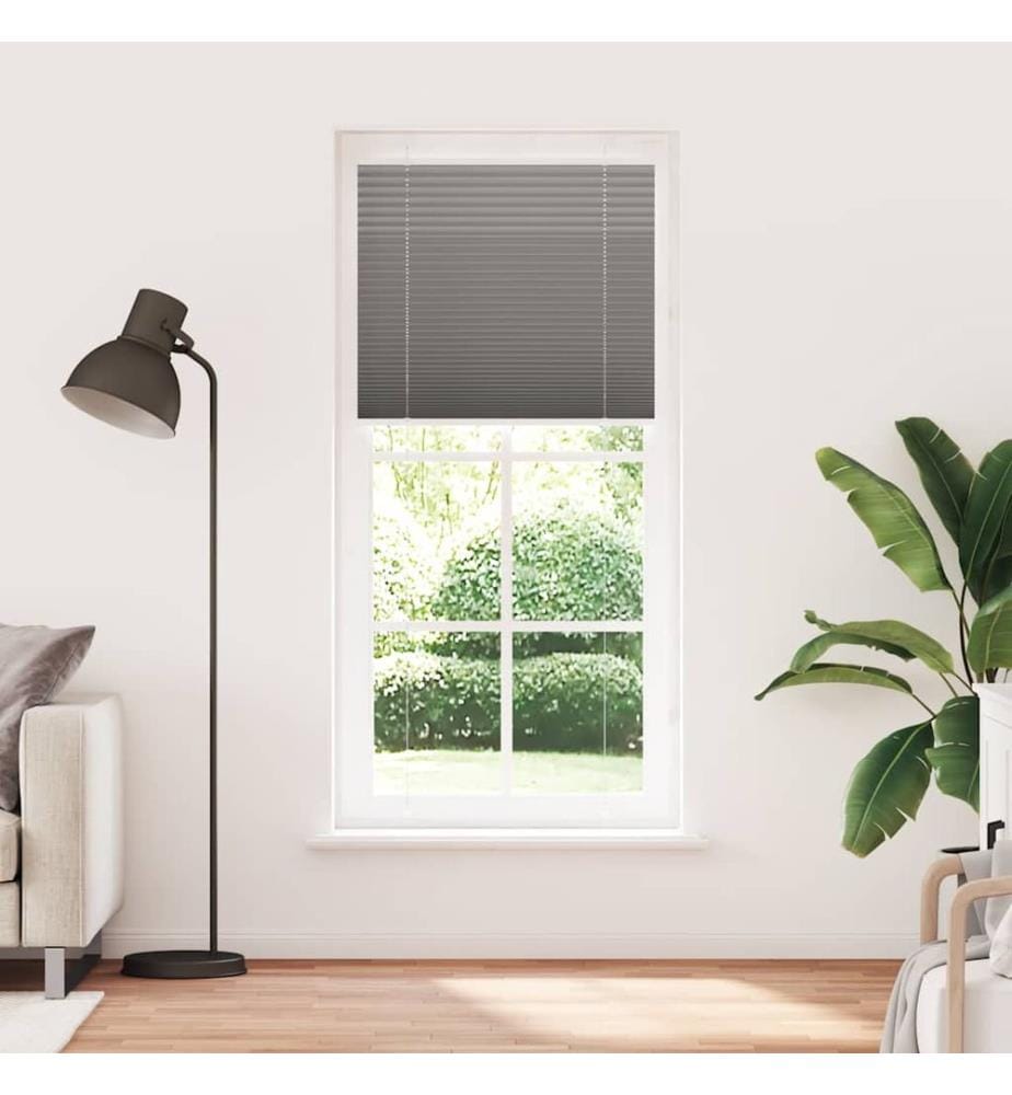 Plissee Anthrazit 100x200 cm Stoffbreite 99,4 cm Polyester