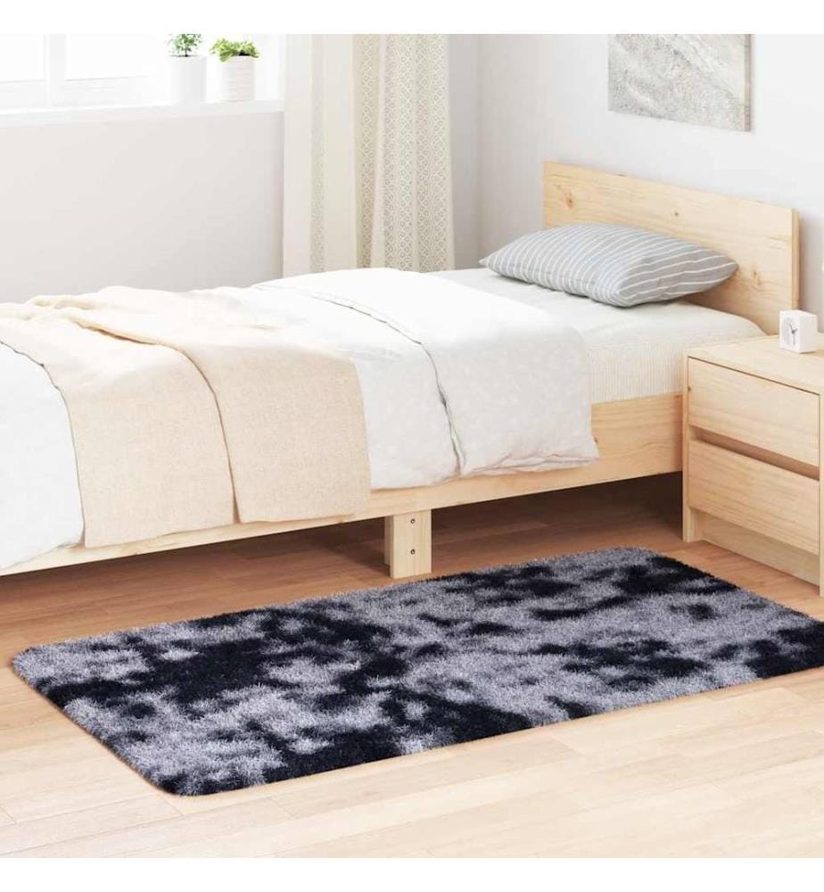 Teppich Shaggy Hochflor NAVARRA Dunkelgrau 80x150 cm Polyester