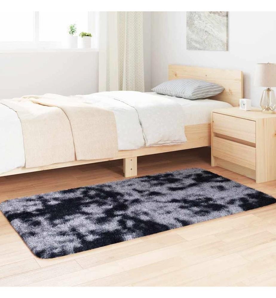 Teppich Shaggy Hochflor NAVARRA Dunkelgrau 80x150 cm Polyester