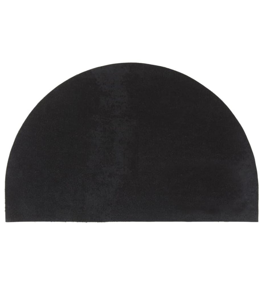 Fussmatte Schwarz Halbrund 50x80 cm Kokosfaser Getuftet