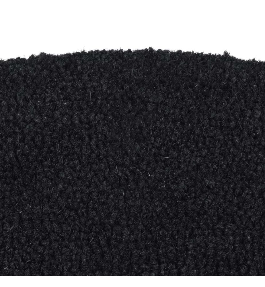 Fussmatte Schwarz Halbrund 50x80 cm Kokosfaser Getuftet