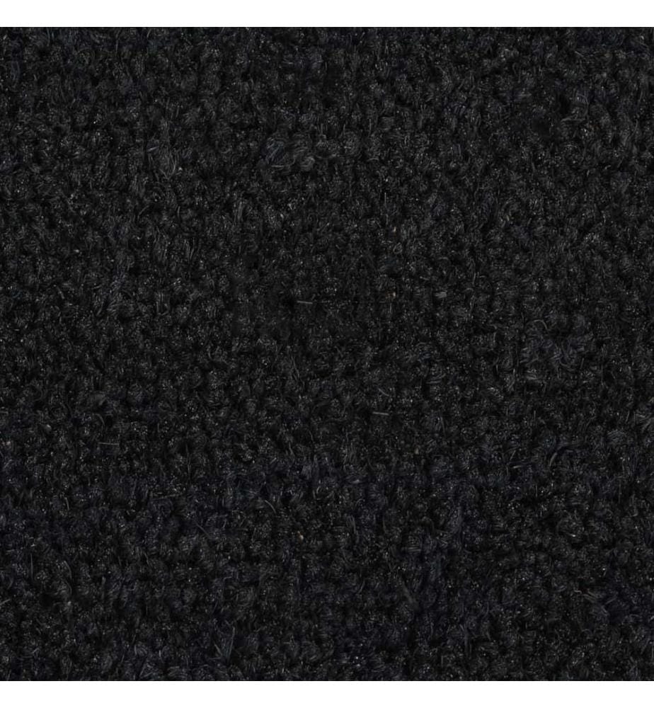Fussmatte Schwarz Halbrund 50x80 cm Kokosfaser Getuftet