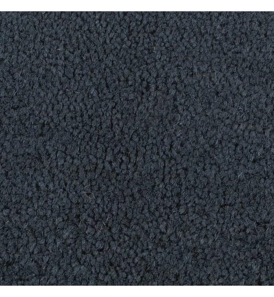 Fussmatte Dunkelgrau Halbrund 40x60 cm Kokosfaser Getuftet