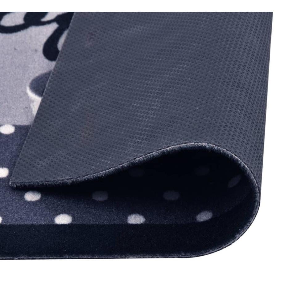 Tapis de sol de cuisine lavable Bleu café 45x150 cm