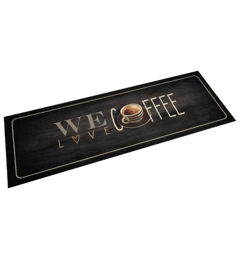 Küchenteppich Waschbar Kaffee 60x180 cm Samt