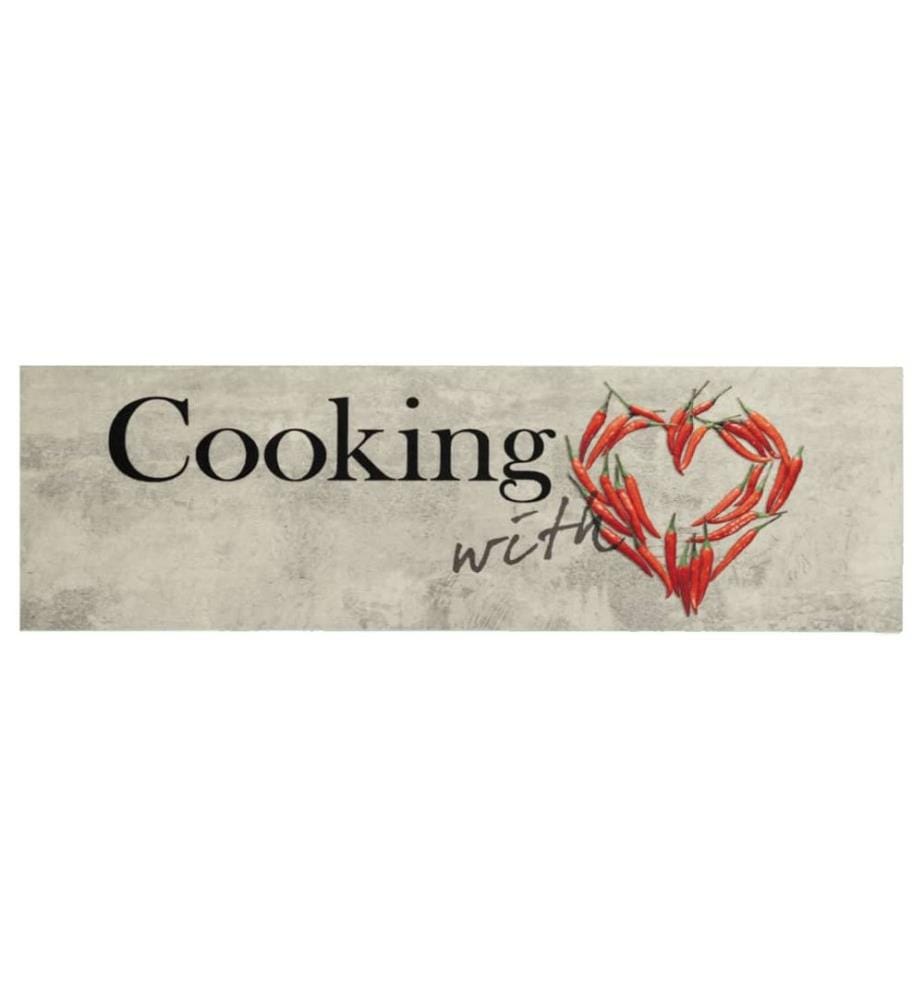 Tapis de cuisine lavable imprimé de piment Cooking 60x180 cm