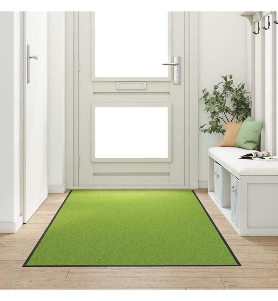 Tapis d'entrée Autre Vert et Noir 120 x 250 cm Polyamide et PVC