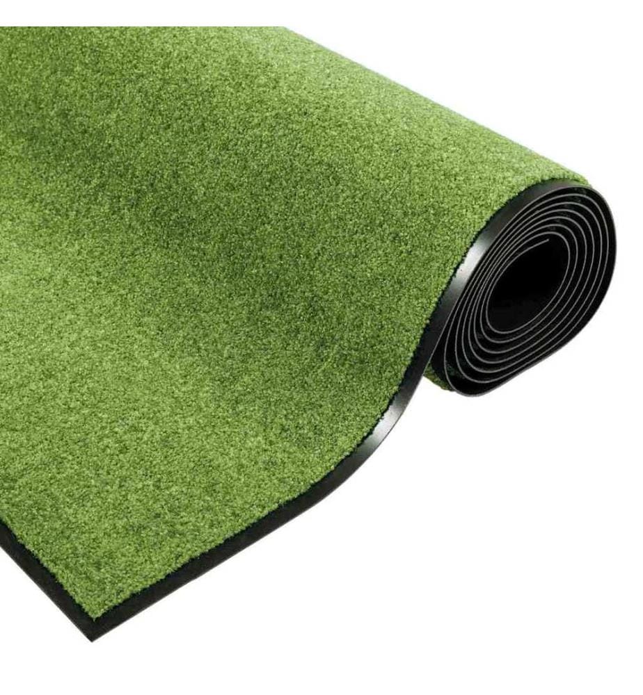Tapis d'entrée Autre Vert et Noir 120 x 250 cm Polyamide et PVC
