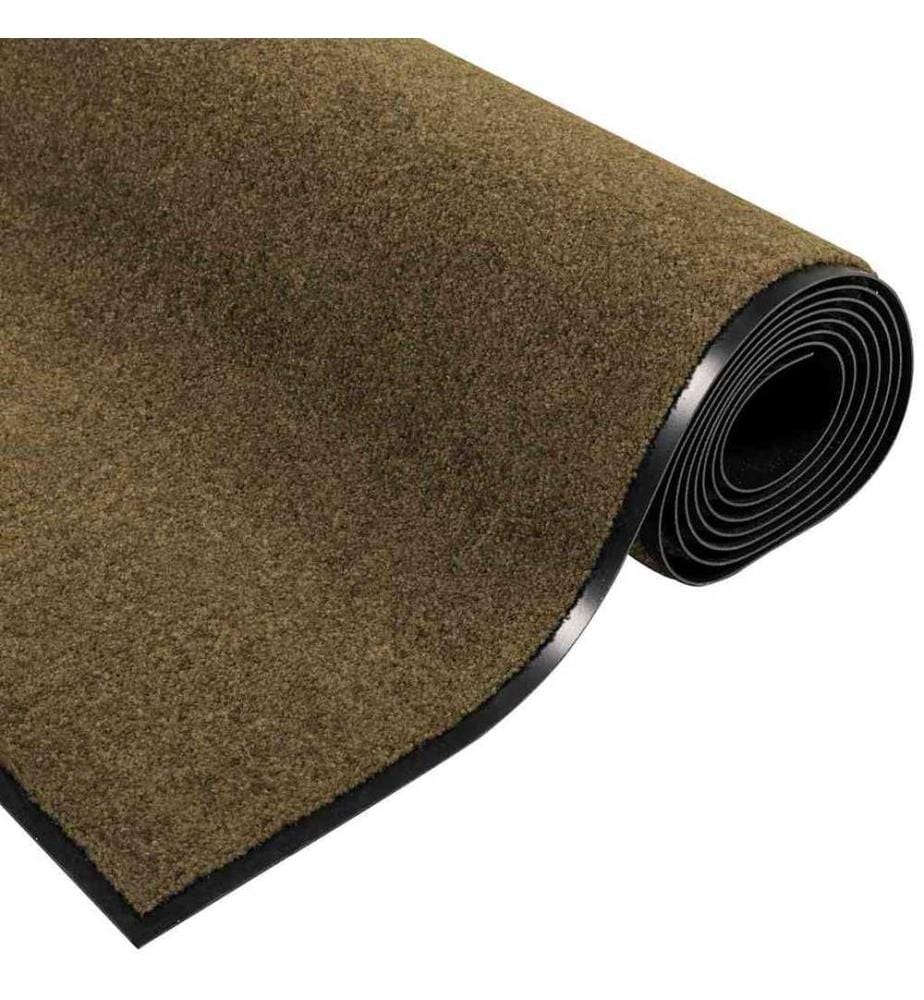 Tapis d'entrée Marron et Noir 120 x 250 cm 100% Polyamide