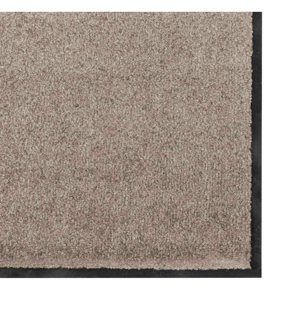 Fussmatte Beige und Schwarz 120 x 300 cm 100% Polyamid