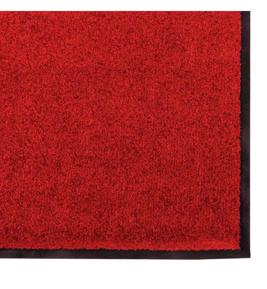 Fussmatte Rot und Schwarz 120 x 180 cm 100% Polyamid