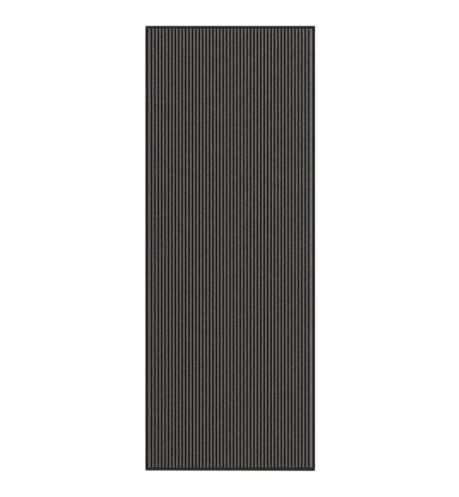 Paillasson noir et gris à rayures 115x300 cm