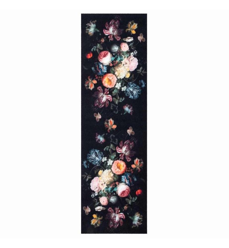 Tapis de Cuisine Noir 150 x 45 cm Velours