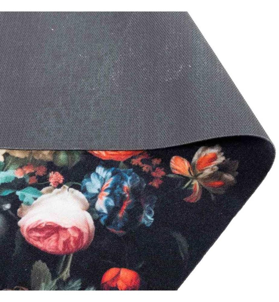 Tapis de Cuisine Noir 150 x 45 cm Velours
