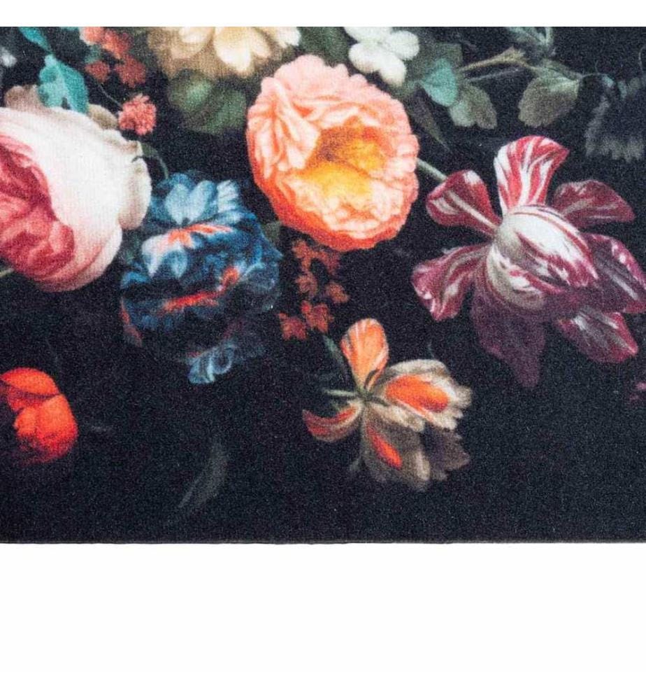 Tapis de Cuisine Noir 150 x 45 cm Velours