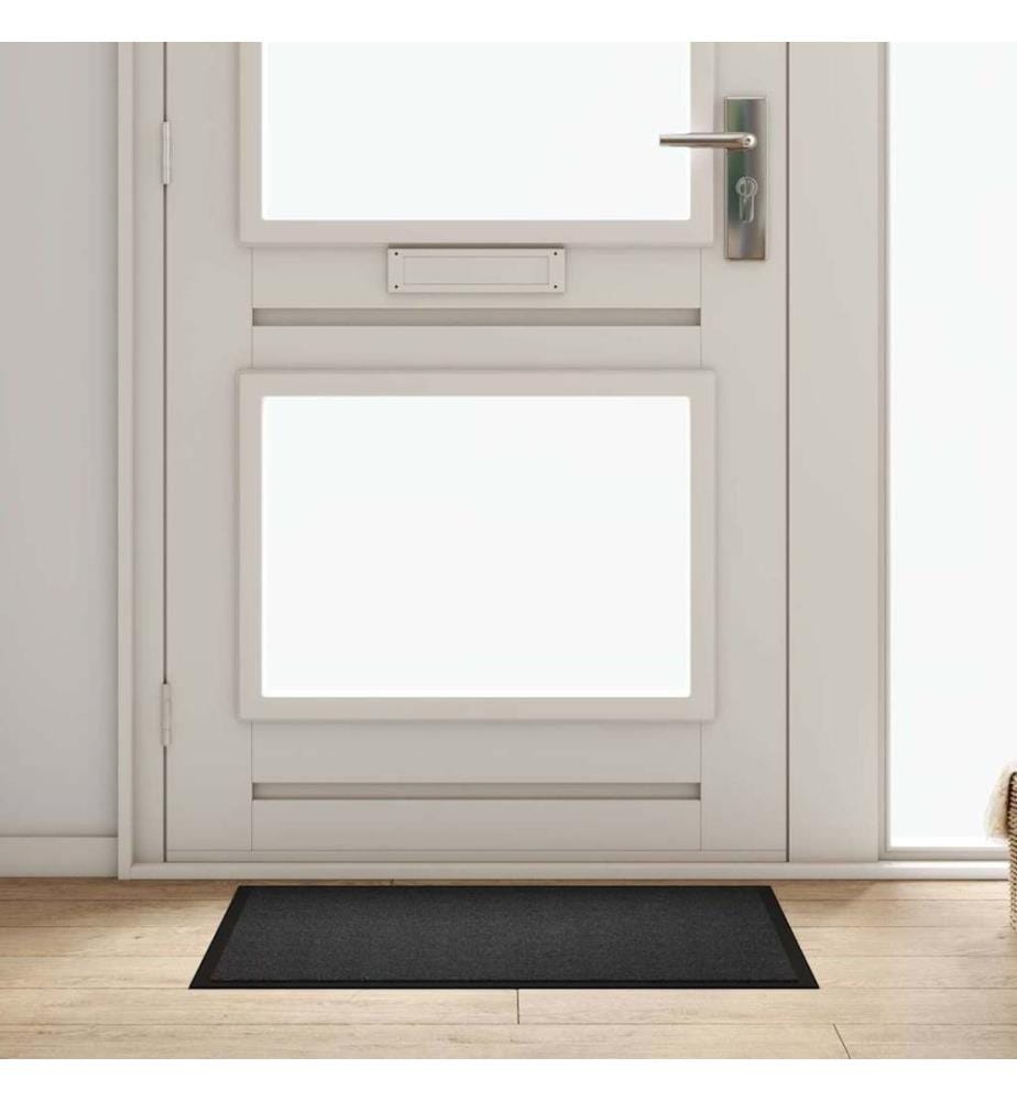 Fussmatte Anthrazit 80 x 60 x 1,2 cm Teddystoff