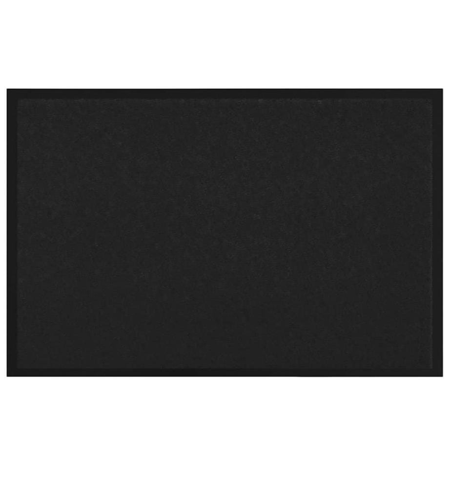 Fussmatte Schwarz 60 x 40 x 1,2 cm Teddystoff