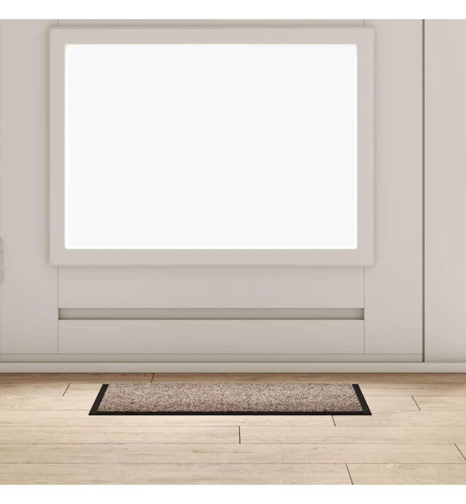 Fussmatte Beige 60 x 40 x 1,2 cm Teddystoff
