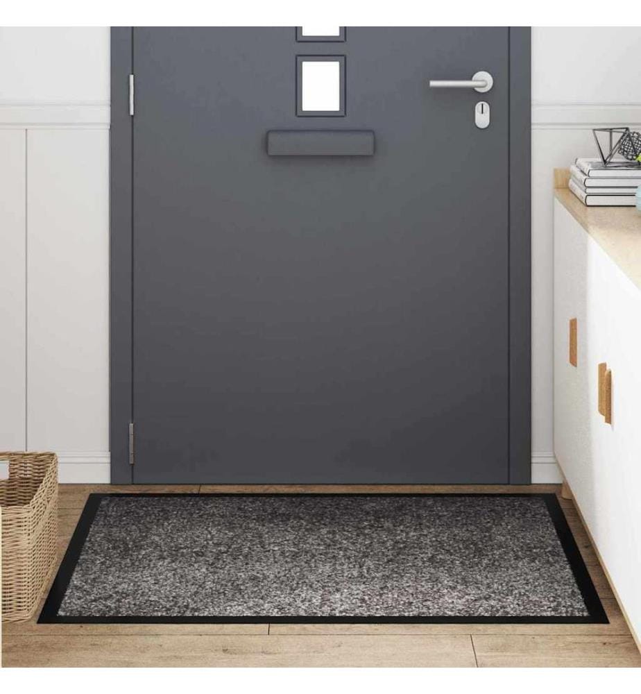 Fussmatte Hellgrau 120 x 80 x 1,2 cm Teddystoff