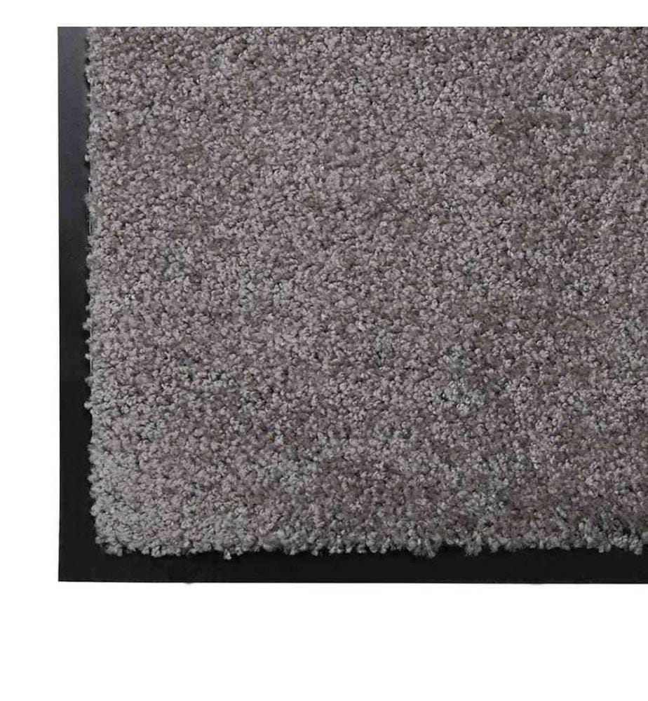 Fussmatte Hellgrau 120 x 80 x 1,2 cm Teddystoff