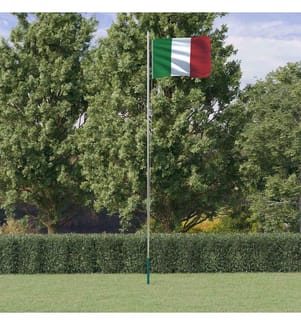 Flagge Italiens mit Mast 6,08 m Aluminium