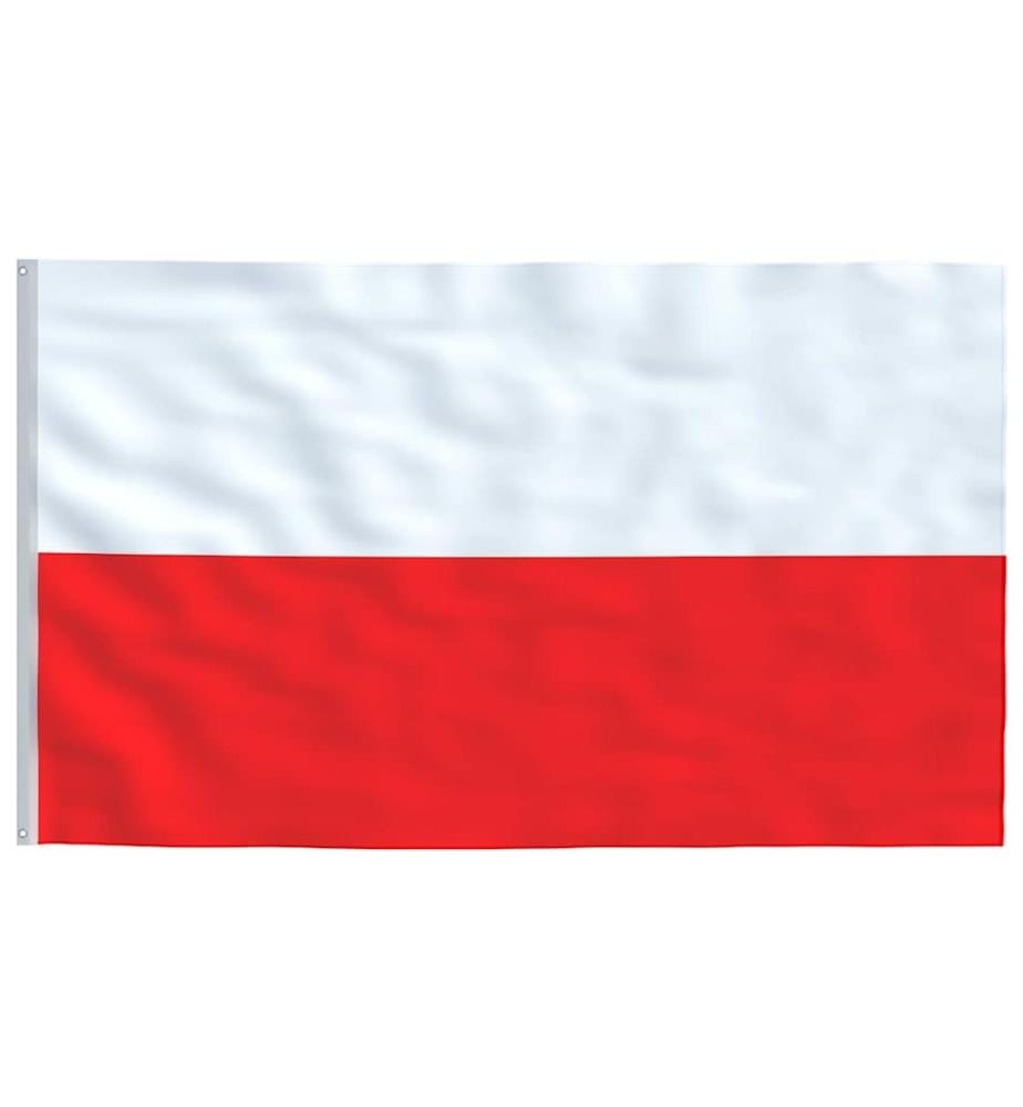 Drapeau de la Pologne et mât 6,08 m Aluminium
