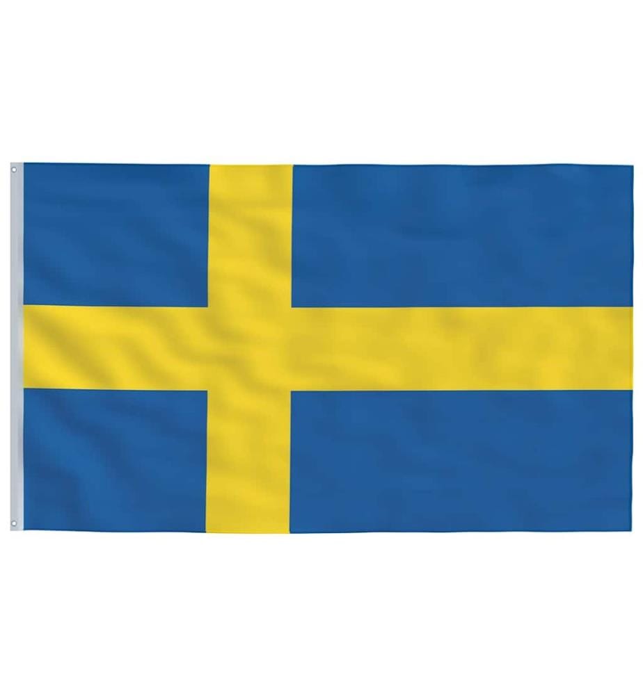 Drapeau de la Suède et mât 6,08 m Aluminium