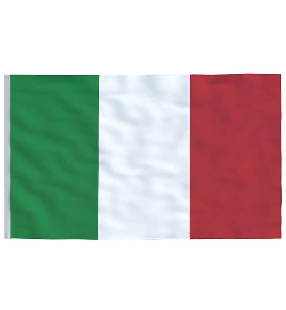 Drapeau de l'Italie et mât 5,5 m Aluminium