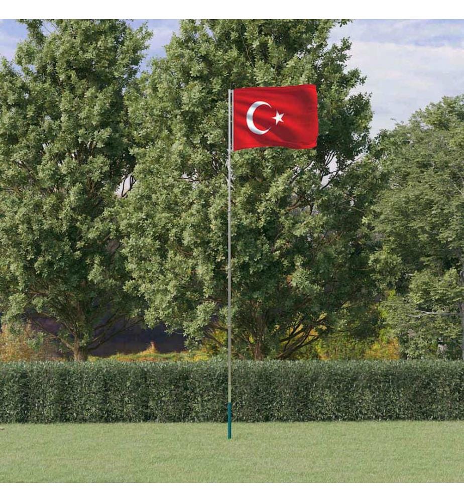 Flagge der Türkei mit Mast 5,5 m Aluminium