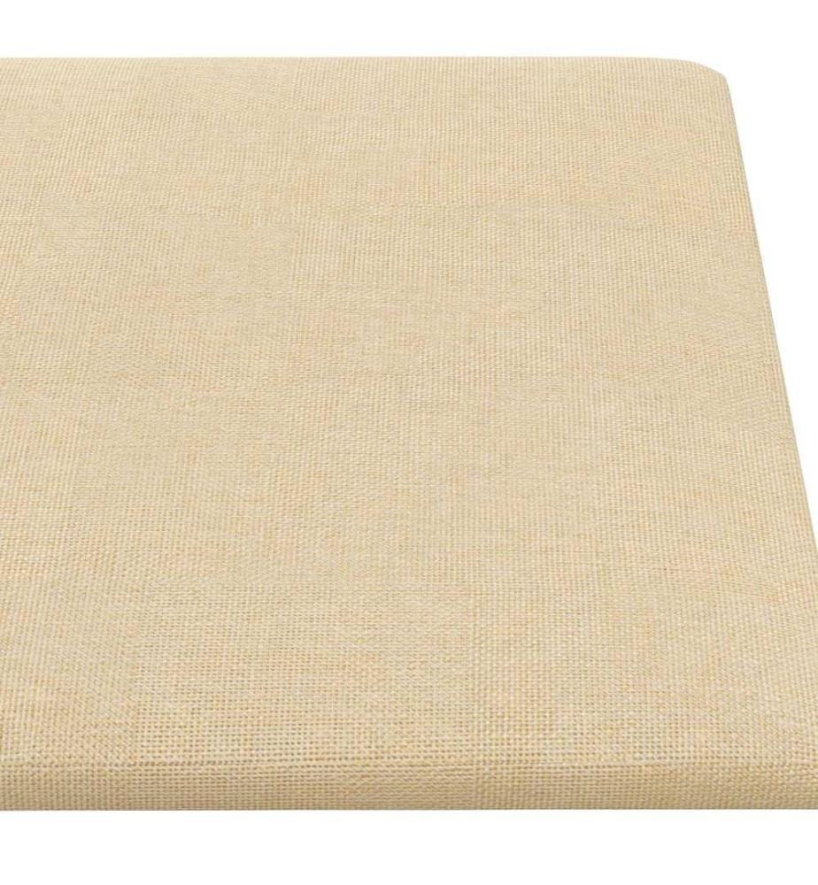 Tête de lit murale 12 pcs Crème 60 x 30 cm tissu