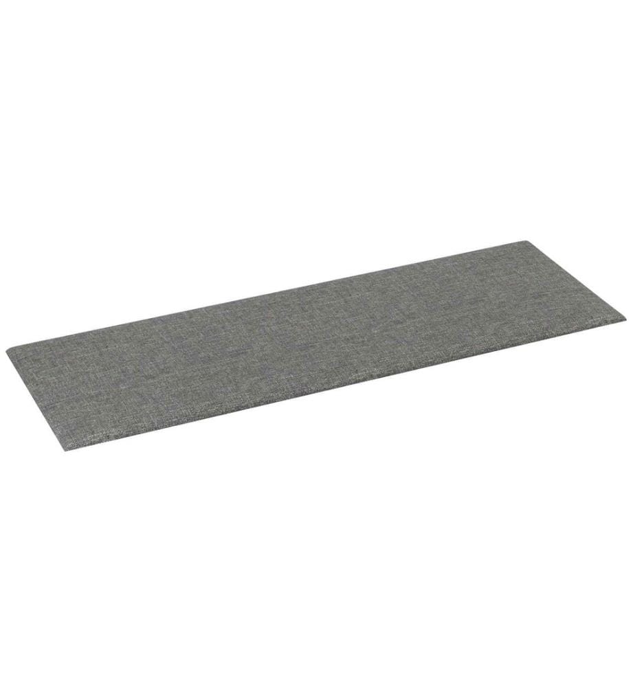 Tête de lit murale 12 pcs Gris clair 90 x 30 cm tissu