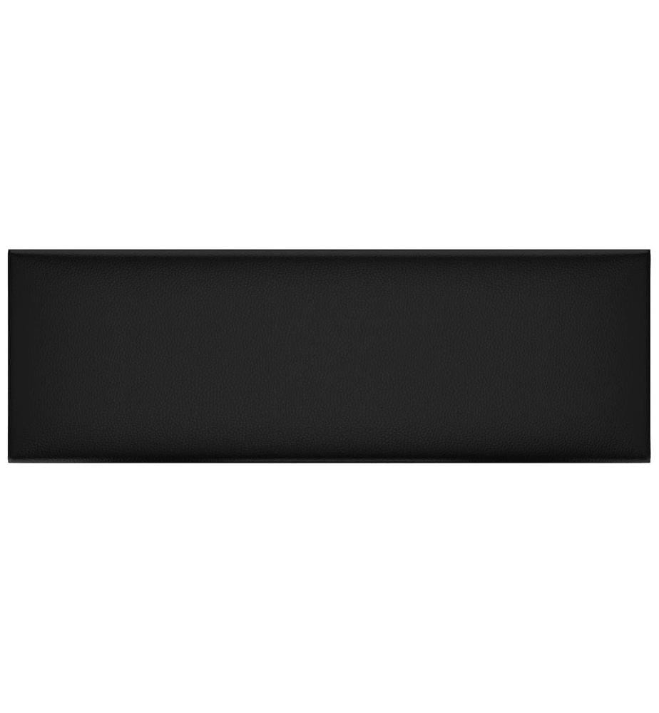 Tête de lit murale 12 pcs Noir 90 x 30 cm tissu
