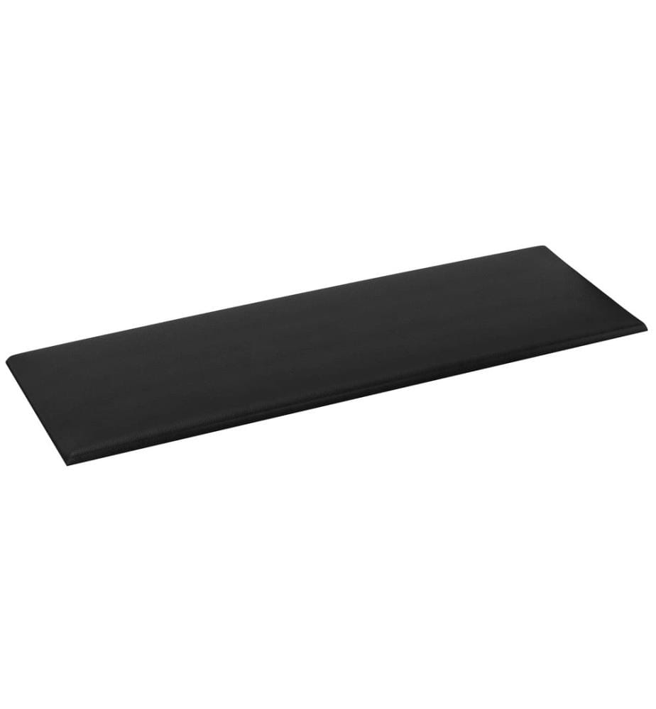 Tête de lit murale 12 pcs Noir 90 x 30 cm tissu