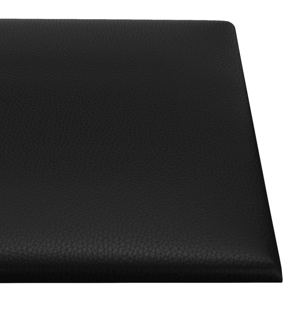 Tête de lit murale 12 pcs Noir 90 x 30 cm tissu