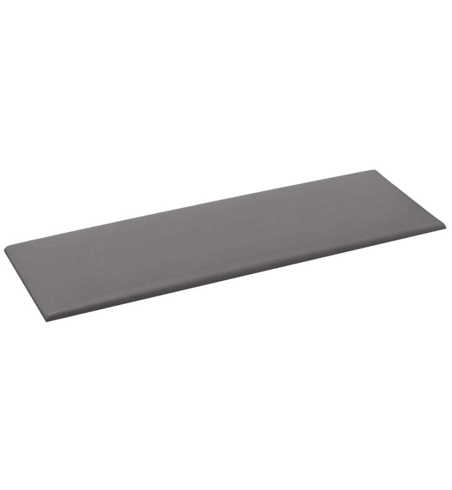 Tête de lit murale 12 pcs Gris 90 x 30 cm tissu