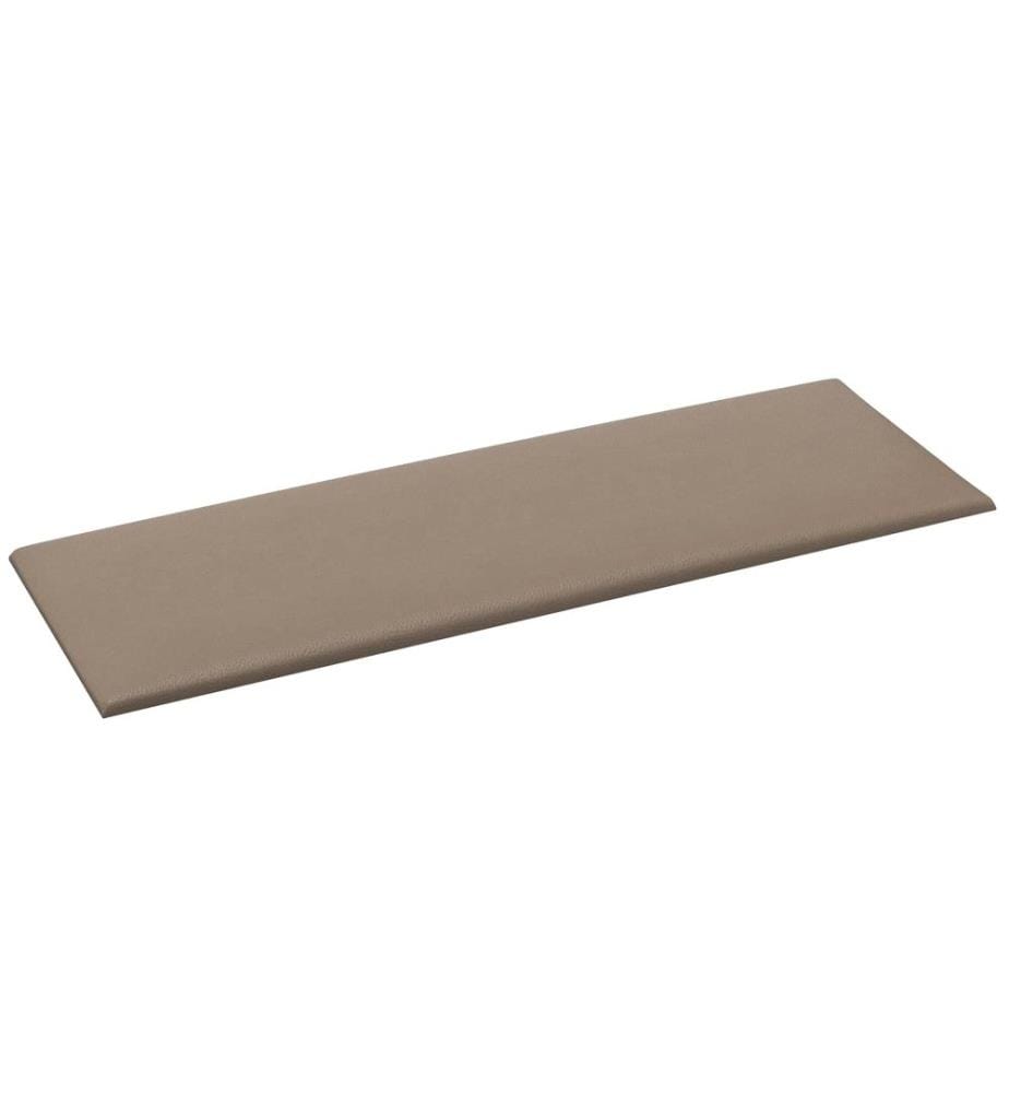 Tête de lit murale 12 pcs Cappuccino 90 x 30 cm tissu