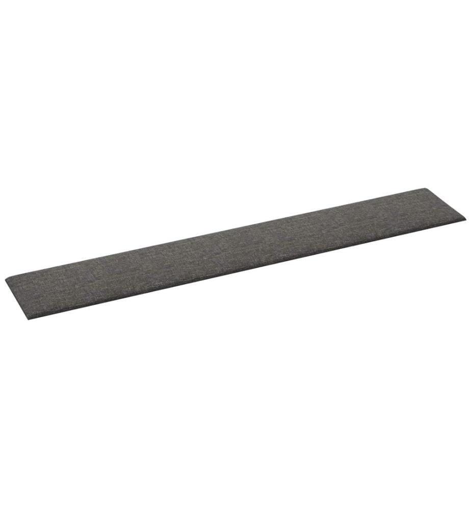Tête de lit murale 12 pcs Gris foncé 90 x 15 cm tissu