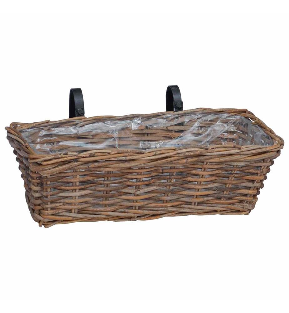 Hängender Blumentopf Korb 2 pcs Braun 48 x 22 x 15 cm