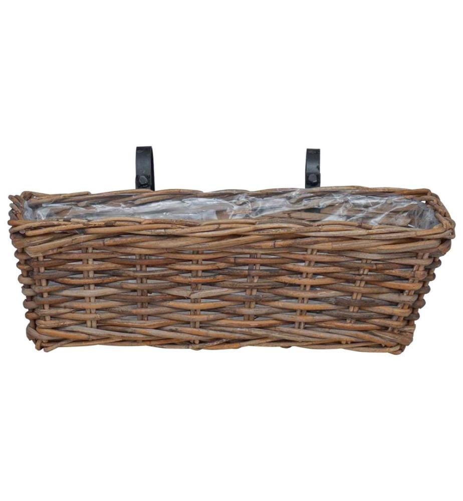 Hängender Blumentopf Korb 2 pcs Braun 48 x 22 x 15 cm