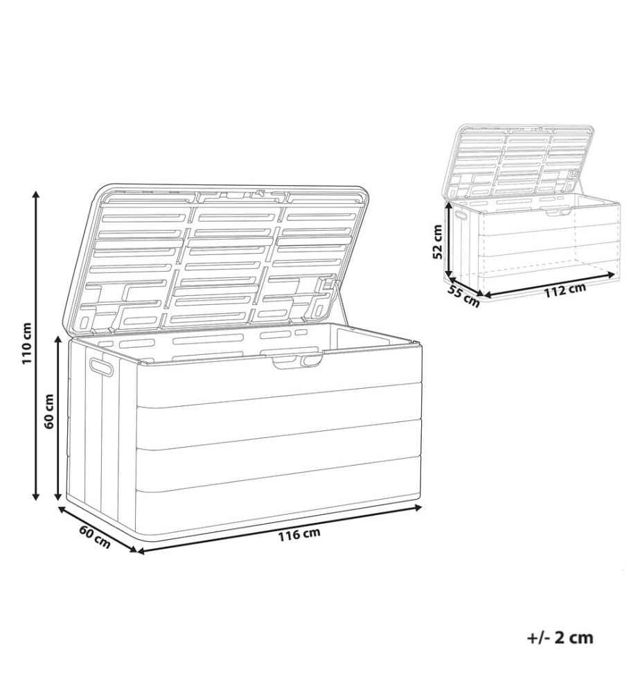 Storage Box MILIES 116 cm 60 cm Brown